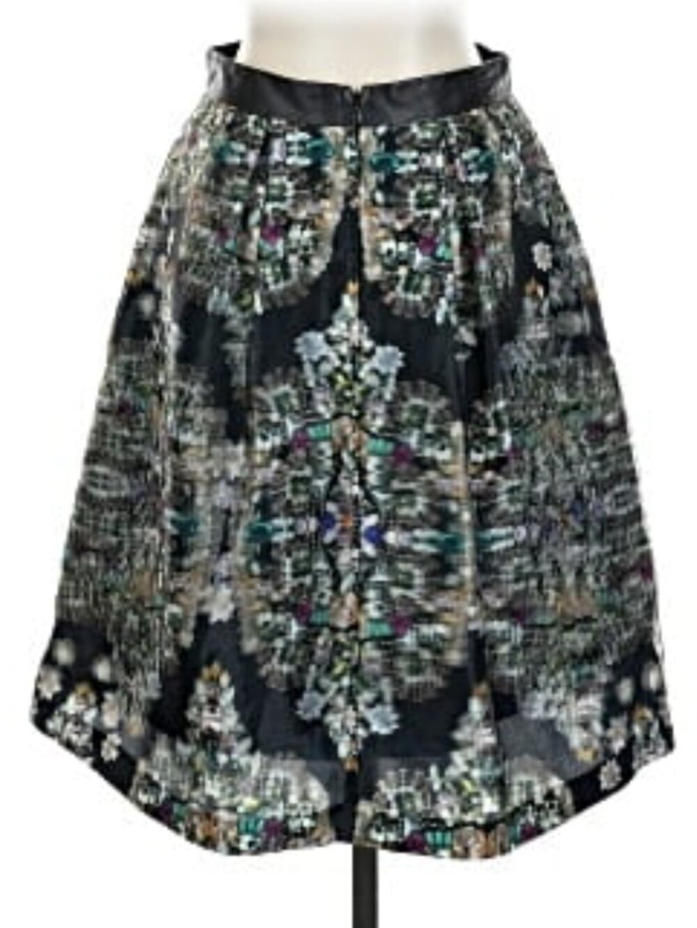 ARTELIER NICOLE MILLER Optical Illusion Pattern Skirt Size 2